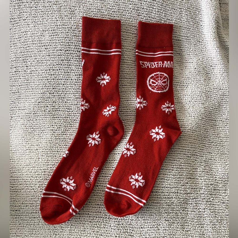 Marvel Red Orange Spider-Man Socks